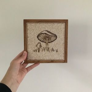 Vintage mushroom wall hanging